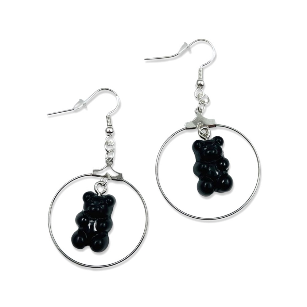 Black Gummy Bear Hoops